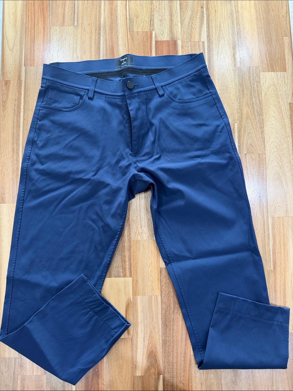 Theory Navy Blue Raffi Slim Fit Pants
